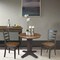 International Concepts 30 in. Solid Wood Round Top Pedestal Dining Table with 2 Chairs in Washed/Coal K45-30RT-23B-C617-2 - alternate 3